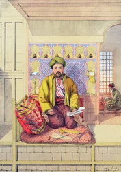 Ein türkischer Schreiber, graviert von Charles Parsons, 1862